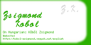 zsigmond kobol business card